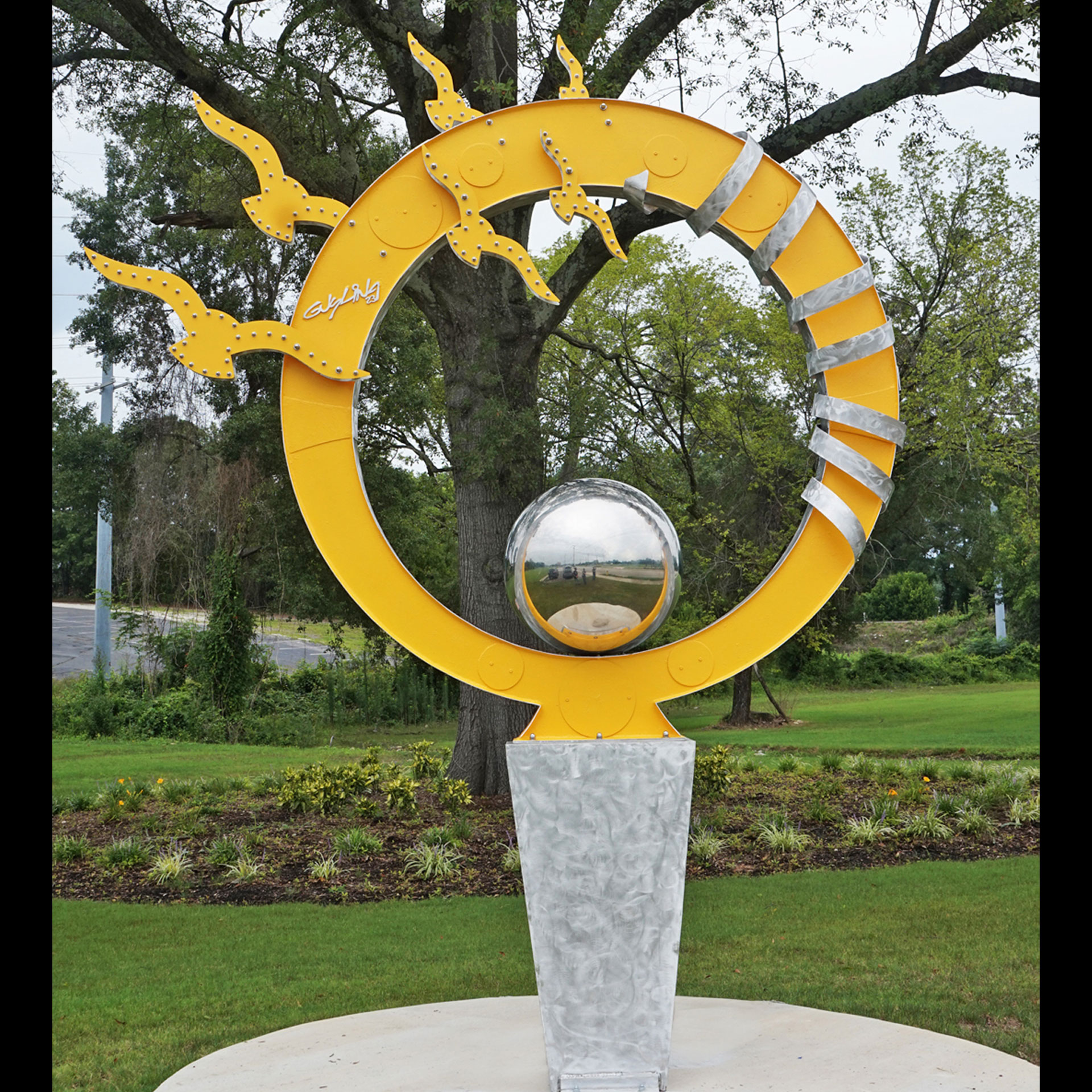 Photo of sunrise sculpture