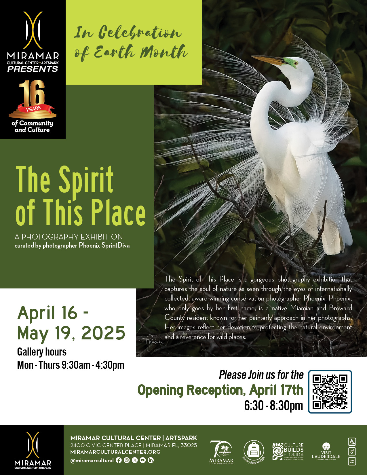 Flyer for Spirit of this place art exhibit