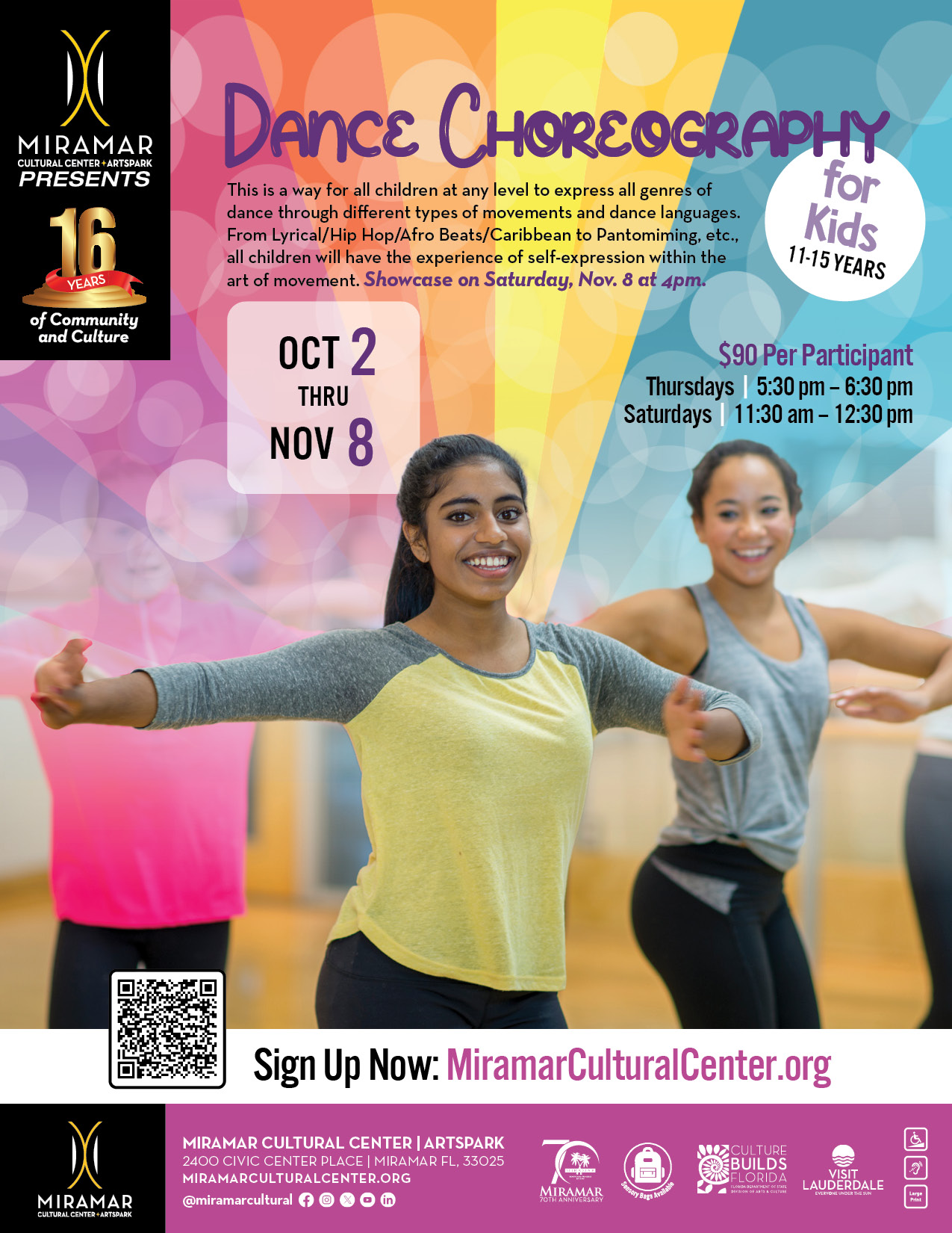flyer for dance choreography for kids 11 - 15