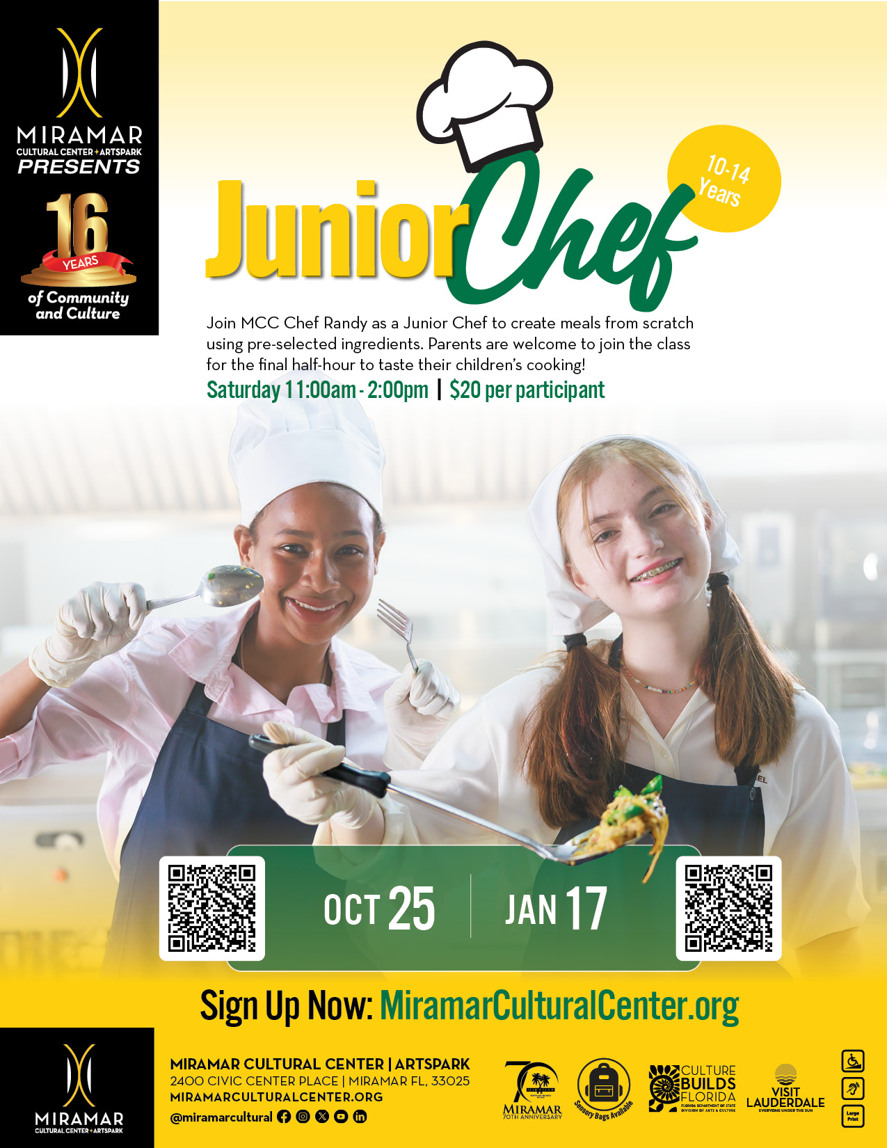 flyer for junior chef for kids